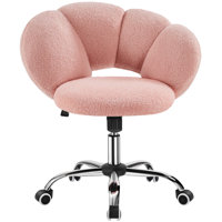 Boucle Upholstered Desk Chair by Ebern Designs