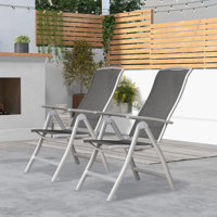 Aluminum Outdoor Folding Dining Armchair (Set of 2) by Latitude Run