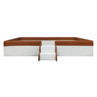 Tamaj Upholstered Daybed Frame with Fence and Stairs by Latitude Run