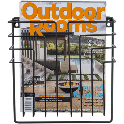 Wall Art Deco Black Magazine Holder Rack by 17 Stories