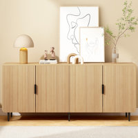 Maali 67" Fluted Modern TV Stand with Storage Cabinet, Mid Century Wood TV Media Console by Mercer41