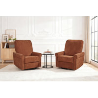 Meinke Swivel Rocker Manual Recliner Living Room Recliner Bedroom Relaxing Chair by Red Barrel Studio