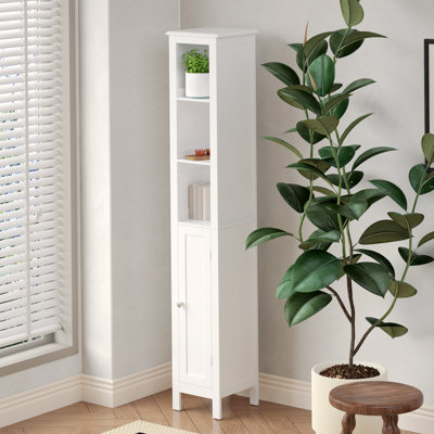 Tall Bathroom Storage Cabinet,1 Doors Freestanding Cabinet, Accent Cabinet With Adjustable Shelves, Storage Cabinet by Winston Porter