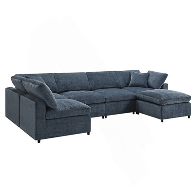 Kierran Chenille 6-Seater Composable Modular Sofa by Latitude Run