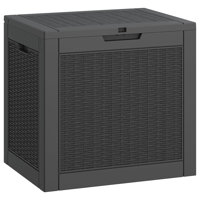 31 Gallon Resin Deck Box Waterproof UV Resistant Outdoor Storage Box by Latitude Run