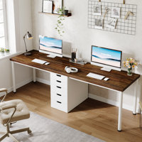 78.7 Inches Two Person Computer Desk With 5 Drawers by Latitude Run
