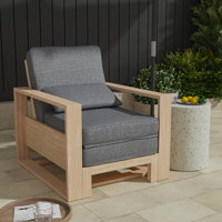 Darren Extendable Solid Wood Chaise Lounge with Lumbar Pillow