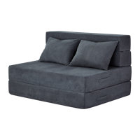 Folding Sofa Chair, Convertible Futon Mattress, Foldable Couch with Carrry Bag by Latitude Run