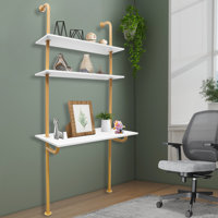 Simple Metal Pipe Wall Mounted Desk by Mercer41