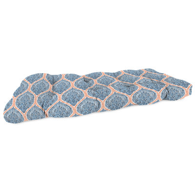 43" x 19" Tufted Outdoor Wicker Bench Cushion by Highland Dunes