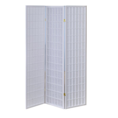 Alexnadra White 3 Panel Shoji Screen by Ebern Designs