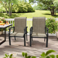 23.4" W Outdoor Heavy-duty Dining Chair Armchair (Set of 2) by Winston Porter