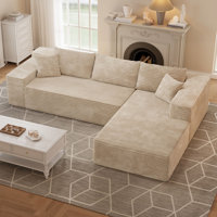 No Assembly Required 2 - Piece Corduroy Sofa