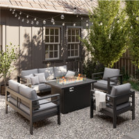 5-Person Sofa Seating Group With Fire Pit Table by Ebern Designs