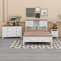 Platform Bed With Storage Headboard,Charging Station, Storage Nightstand And Dresser by Gracie Oaks