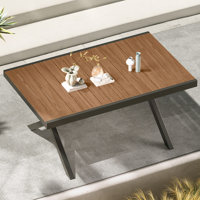 Aluminum And Steel Heated Transfer Extendable Dining Table by Gracie Oaks