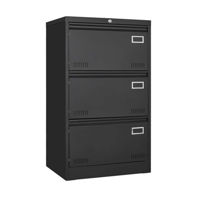 Mirri Locking Metal File Cabinets with Three Drawer by Inbox Zero