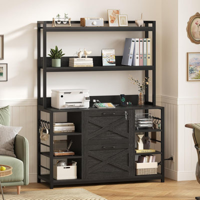 File Cabinet With Charging Station, Vertical Filing Cabinet With Lock For Home Office by Bay Isle Home