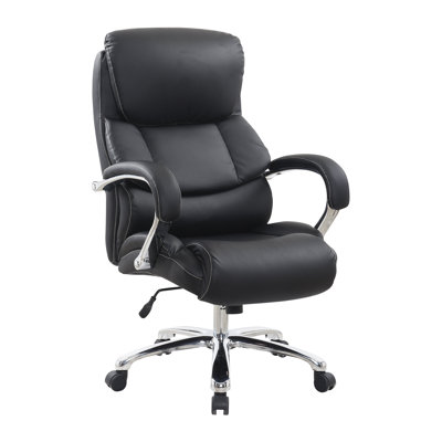 Madylynn Big and Tall Office Chair, PU Leather High Back Adjustable Executive Swivel Computer Desk Chair by Latitude Run