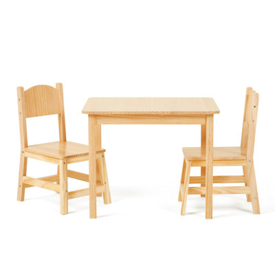 Solid Wooden Kids Table And Chairs Set by Harriet Bee