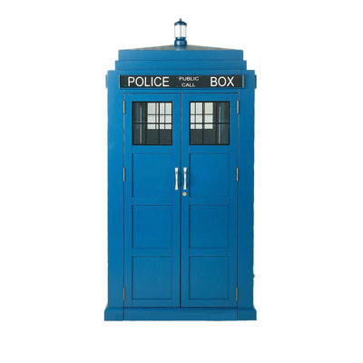 Valadez Police Telephone Booth Bar Cabinet By RAM Game Room by Trent Austin Design