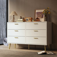 Rexdale Modern 6-Drawers 47.2" W Stylish Dresser With Ample Storage