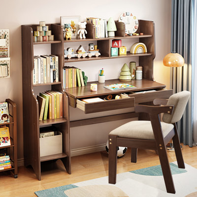 Coerd Kids Desk Learning Study Writing Desk Computer Table with Chair by Latitude Run
