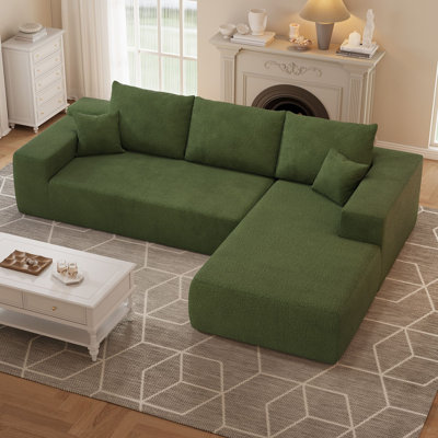 2-piece No Assembly Required Cloud Fleece Sectional by Ebern Designs
