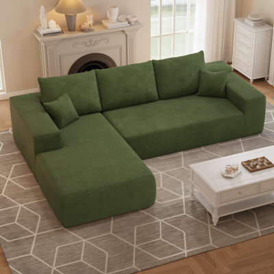 2-piece No Assembly Required Cloud Fleece Sectional by Ebern Designs