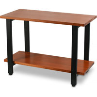 American Plantation Hardwood Sofa Table, Display Table, Industrial Bookshelf, Narrow Side Table For Entry, Living Room, Hallway, Solid Poplar (2 Shelv by 17 Stories