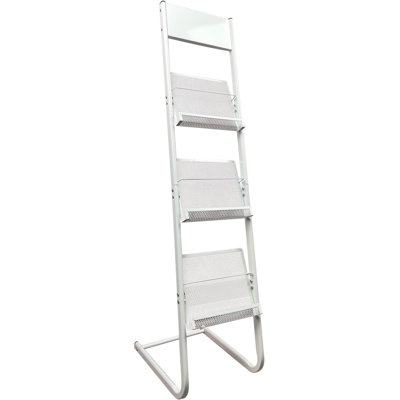 Floor Standing 3 Layer Magazine Rack, Brochure Display Stand, Made Of High-Hardness Metal, Suitable For Exhibitions, Offices, And Any Organization Req by Rebrilliant