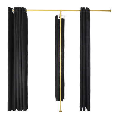 Tomishige Hanging Room Divider with Privacy Curtain