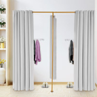 Tomishige Hanging Room Divider with Privacy Curtain