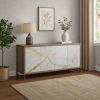 Casetta Contemporary 65"L Rectangular Console Cabinet by Mercer41