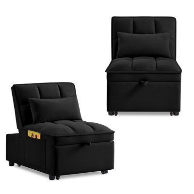 Danaysy Velvet Chaise Lounge by Ebern Designs