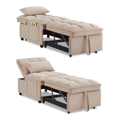 Danaysy Velvet Chaise Lounge by Ebern Designs