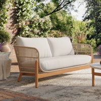 Lyal Wood Patio Loveseat by George Oliver