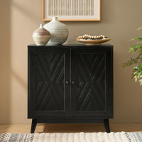 Lekiesha Transitional 30"Tall 2 Door Accent Cabinet with Solid Wood Legs by Kelly Clarkson Home