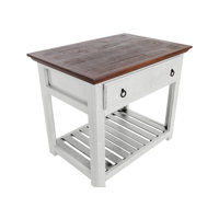 Chantail Kitchen Island with Solid Wood Top by Rosalind Wheeler