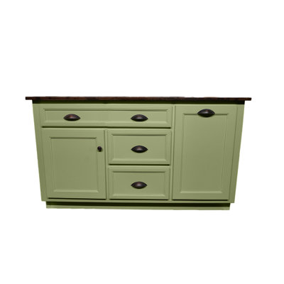 Javeyah Rolling Kitchen Island with Solid Wood Top by Red Barrel Studio