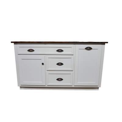 Javonnie Rolling Kitchen Island with Solid Wood Top by Red Barrel Studio
