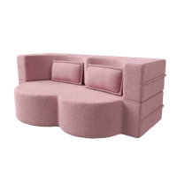 Modern Convertible Sleeper Futon Floor Sofa Bed With Two Pillows by Orren Ellis