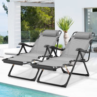 Myerstown Folding Lounge Chairs Recliner, Reclining Chairs Sleeping Bed with Adjustable Backrest by Arlmont & Co.