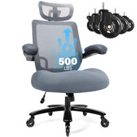 Milya 500LBS Big And Tall Mesh Office Chair With Adjustable Armrest and Swivel Wheels