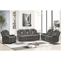 3 - Piece Faux Leather Living Room Set by Brayden Studio