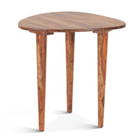 Nahima 23" Side Table In Rosewood With Natural Finish by Corrigan Studio