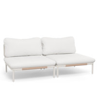 62.6" Wide Outdoor Loveseat With Cushions (Set Of 2) by Ebern Designs