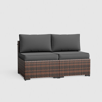 2 - Person Outdoor Seating Group With Cushions by Ebern Designs