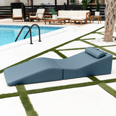 Adanely Sun Lounger - Luxurious Waterproof Folding Lounge & Chaise - Marine Vinyl by Ivy Bronx