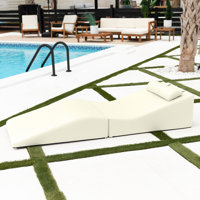 Adanely Sun Lounger - Luxurious Waterproof Folding Lounge & Chaise - Marine Vinyl by Ivy Bronx